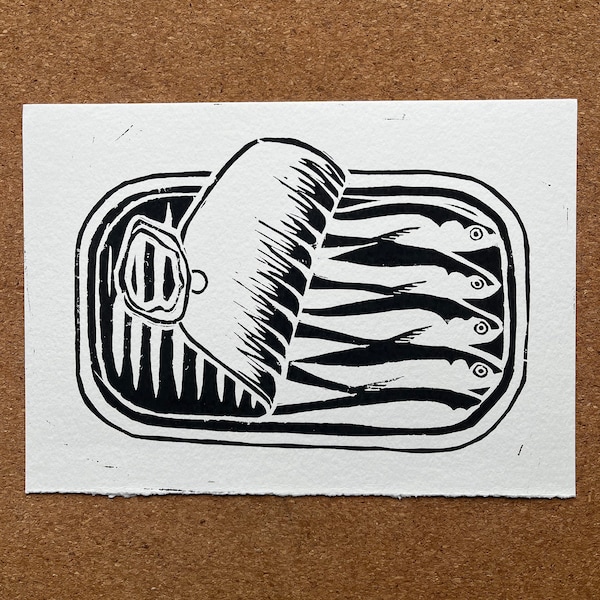 Fish Lino Print - Etsy