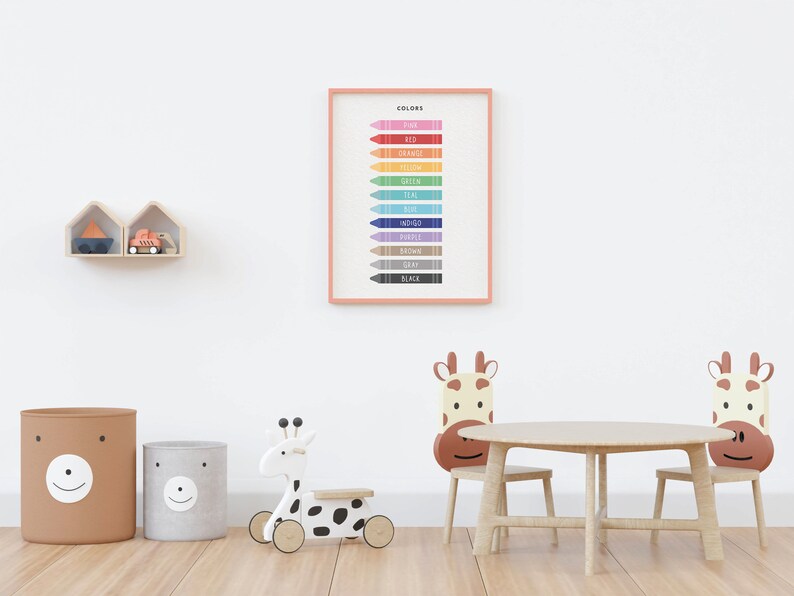 Crayon Colors Educational Print: Montessori Homeschool Decor (Digital Download) image 3