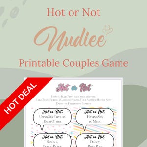 Hot or Not Naughty Game | Sex Foreplay Game | Perfect Couples Bedroom Challenge | Instant Download