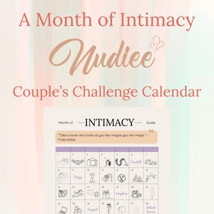 A Month of Intimacy Guide | Couples Intimacy Challenge Calendar | 30-Day Sexy Challenges | Digital PDF Download