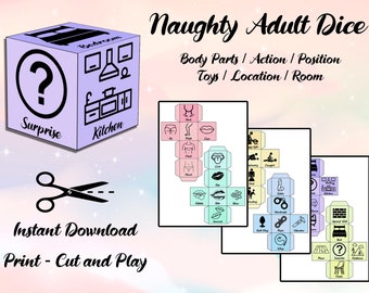 Naughty Sex Dice Game, Dirty Sex Game for Adult Couples, Printable Roll