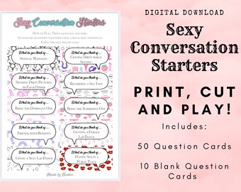 Sexy gespreksstarters stout spel | Seks-voorspelspel | Direct downloaden | Ideeën voor een date night