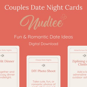 Printable Couples Date Night Idea Cards | Fun & Romantic Date Ideas | Instant Download PDF