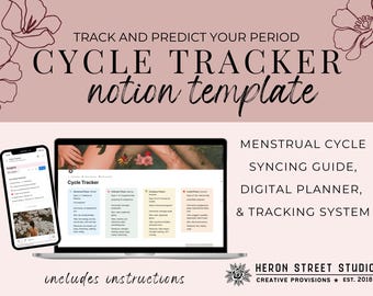 Menstrual Cycle Tracker Notion Template | Period & Fertility