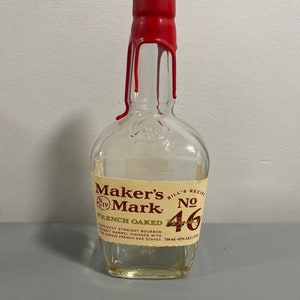 Empty MAKERS MARK 46 bottle