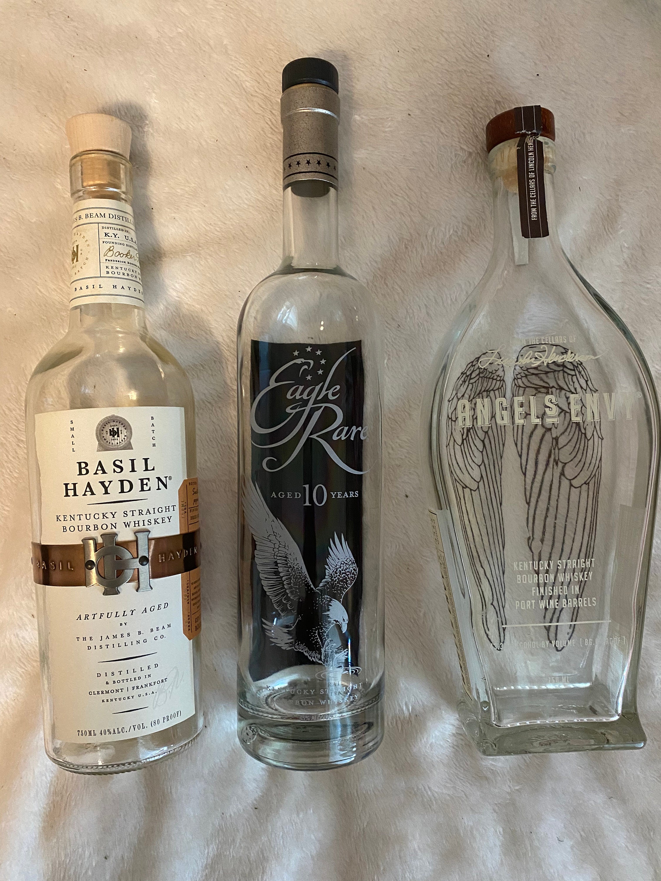 Angels Envy Basil Hayden Eagle Rare BOURBON BOTTLES EMPTY Etsy UK