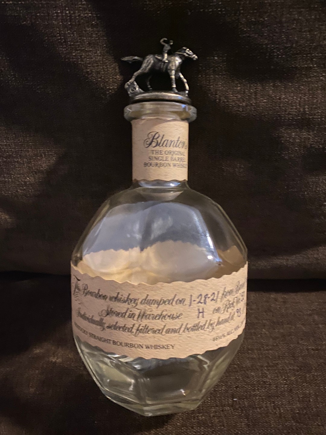 Blanton's Bottle With Race Horse Top-empty - Etsy