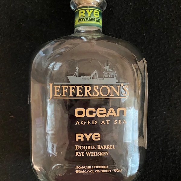 Jefferson’s Ocean Rye Empty BOURBON BOTTLE