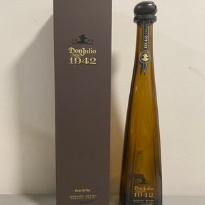 Don Julio 1942 empty tequila bottle with box