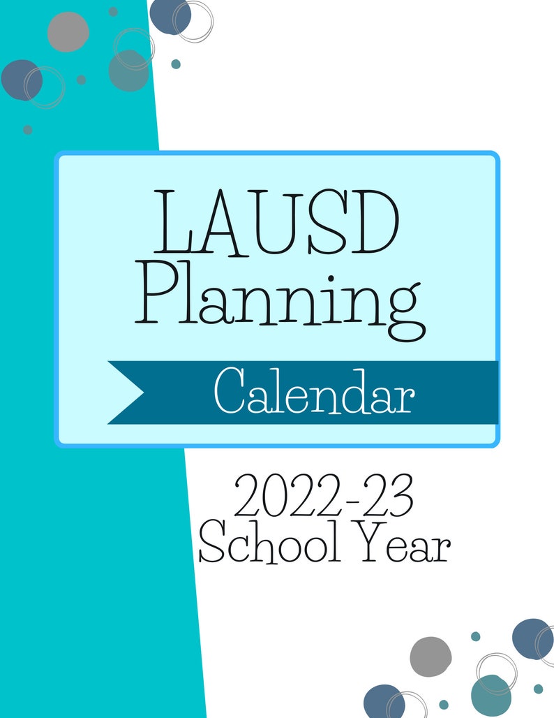 LAUSD 2022-2023 Academic Planner Calendar - Etsy UK