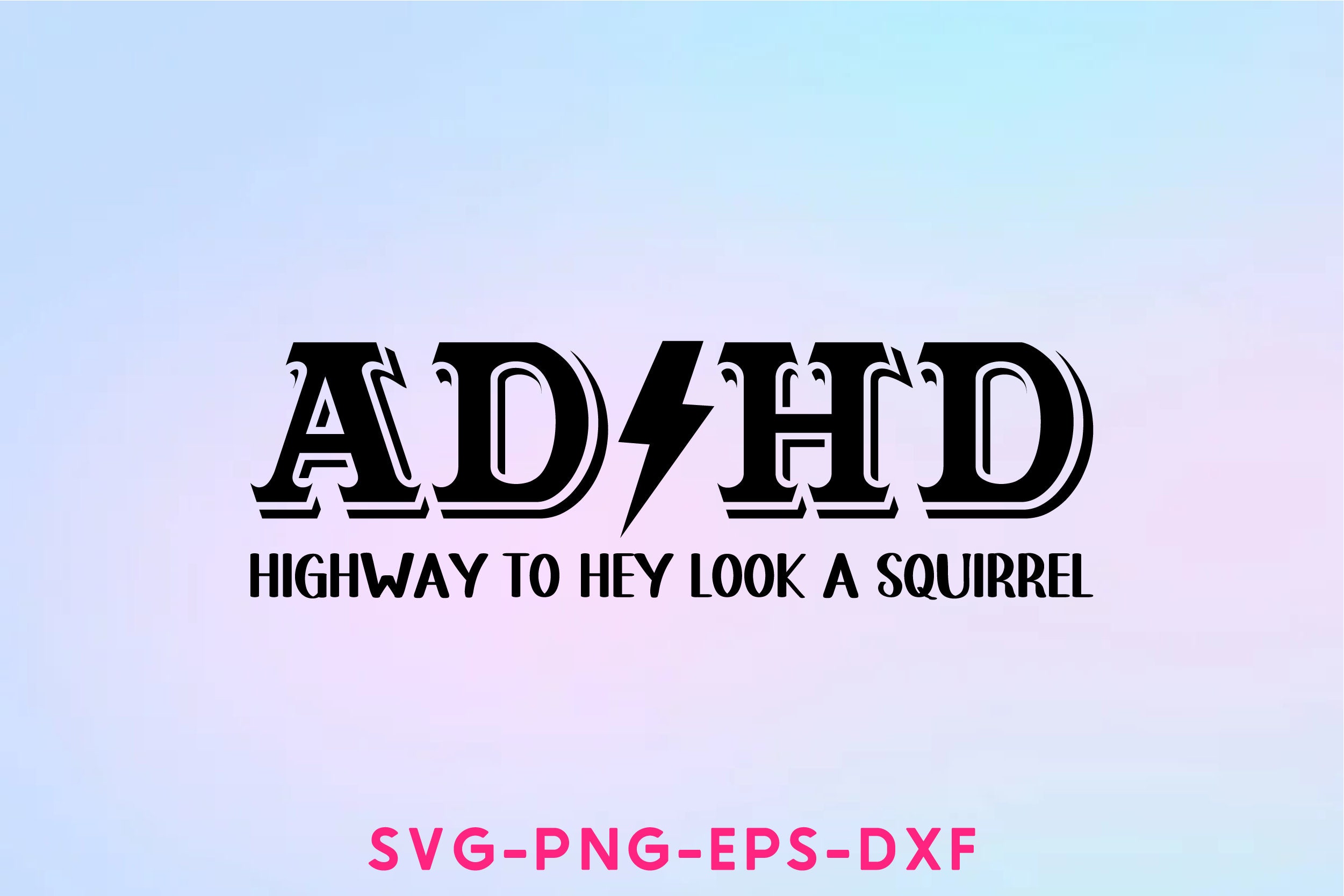 ADHD Squirrel svg Png Dxf CRICUT SILHOUETTE Digital - Etsy