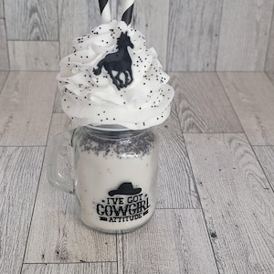 Cowgirl Pine Scented Candle with Horse Charm