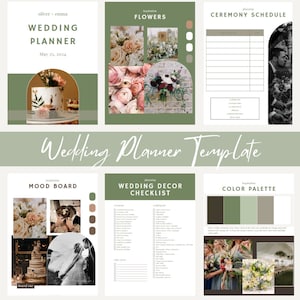 Luxury Green Wedding Planner, Wedding Comprehensive Checklist, Wedding Organizer, Wedding Itinerary, Wedding Planning, Engagement Gift