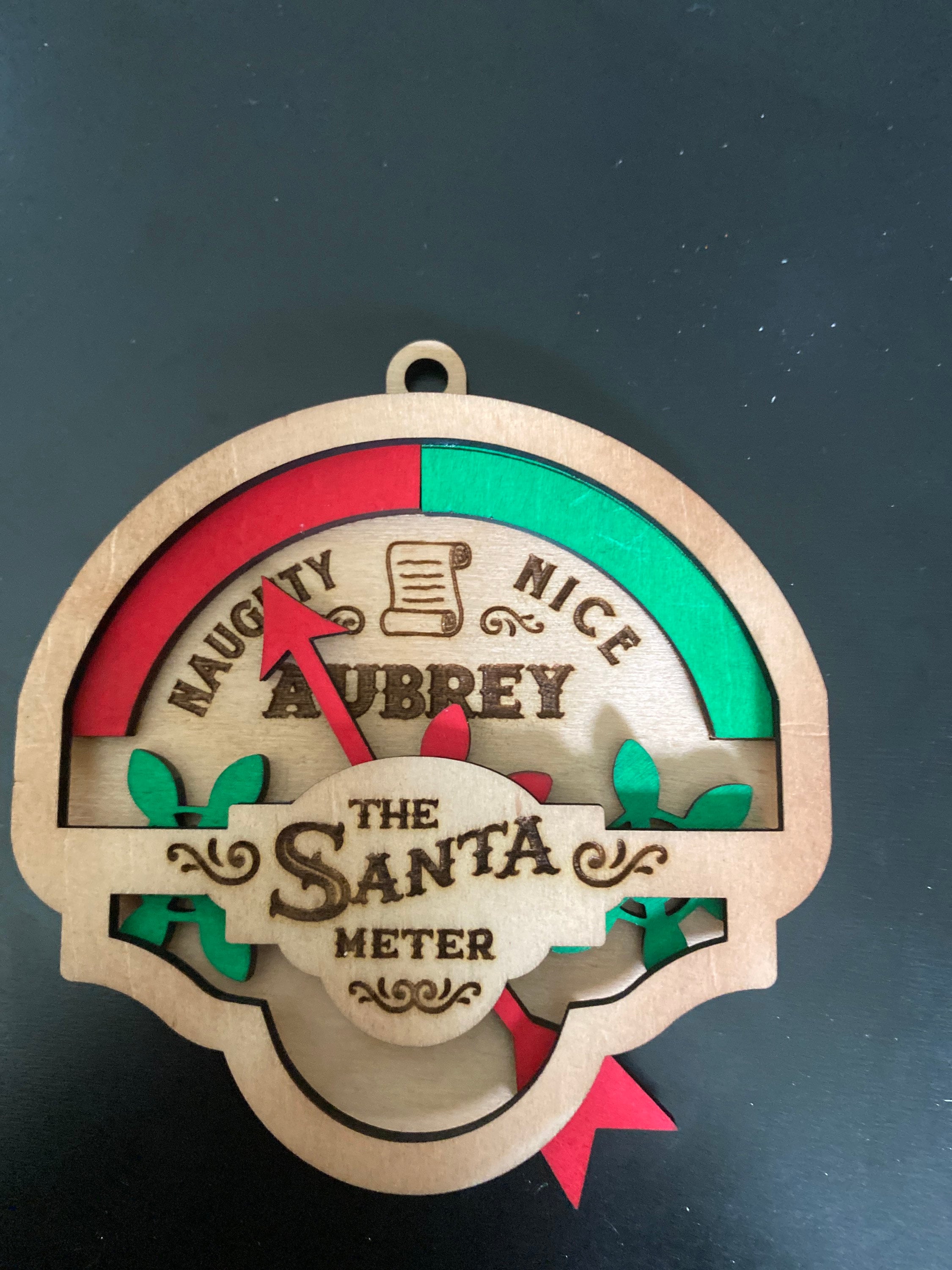 Naughty or Nice Santa Meter personalized Etsy