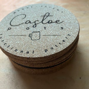 Yuelin OEM Personalized Cork Coasters Bulk Cup Shaped Cake Shaped