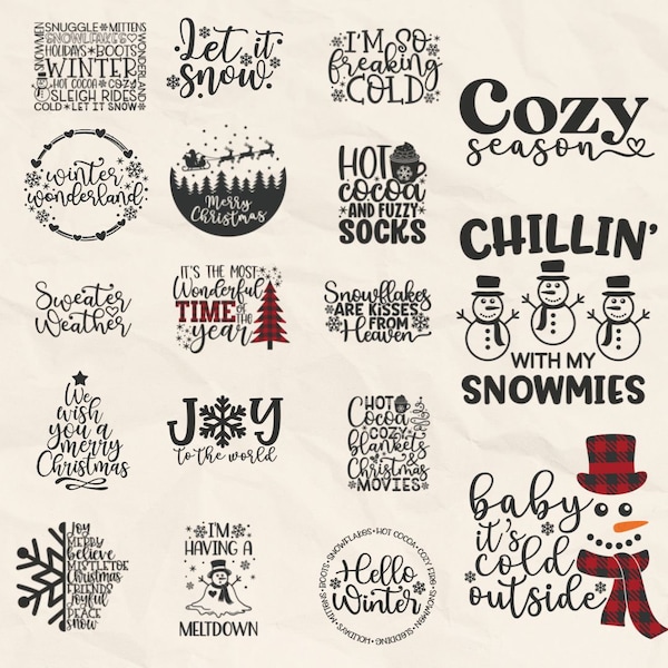 Christmas SVG Bundle / Funny Christmas SVG / Cut File / Cricut / Clip art / Commercial Use / Holiday SVG / Christmas Sayings Quotes / Winter