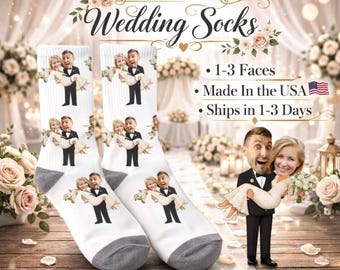 Personalized Face Wedding Socks: Custom Photo Groomsmen Gift