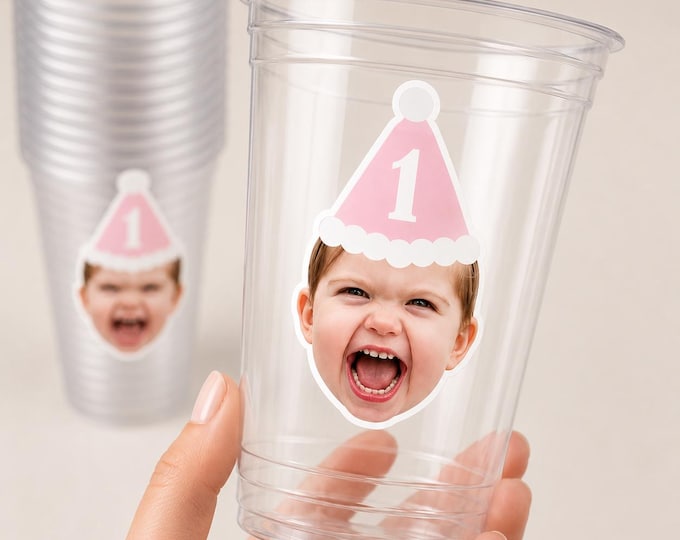 Personalized Clear Plastic cup , Custom plastic cups, Birthday cups