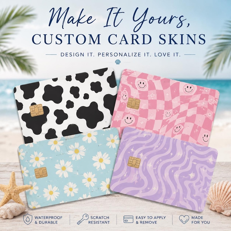 Personalized photo debit card sticker custom waterproof credit card skin with uploaded family or pet picture