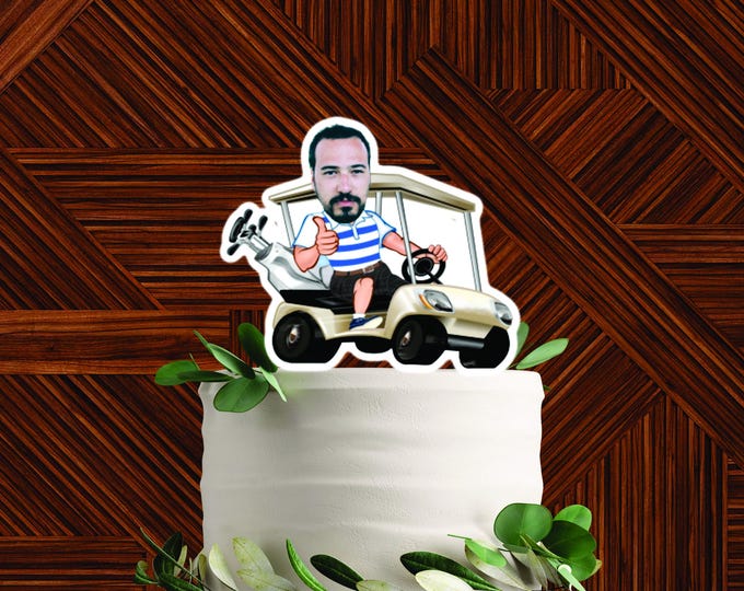 Custom Golf cake Toppers - Custom Birthday Party cake Toppers, Golf Toppers, Cake Muffin Topper,cake Topper, Golfer, golf lover