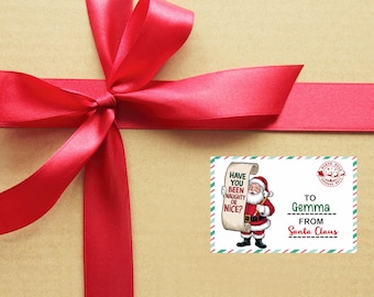 Santa Present Stickers | From Santa Stickers | Christmas Gift Stickers | Kids Christmas Stickers