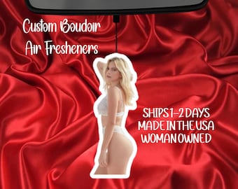 Custom Boudoir Photo Air Freshener – Personalized Sexy Car Gift