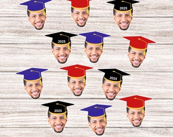 personalized face confetti, photo confetti, face confetti, custom face photo confetti, Graduation decor, graduation party decorations