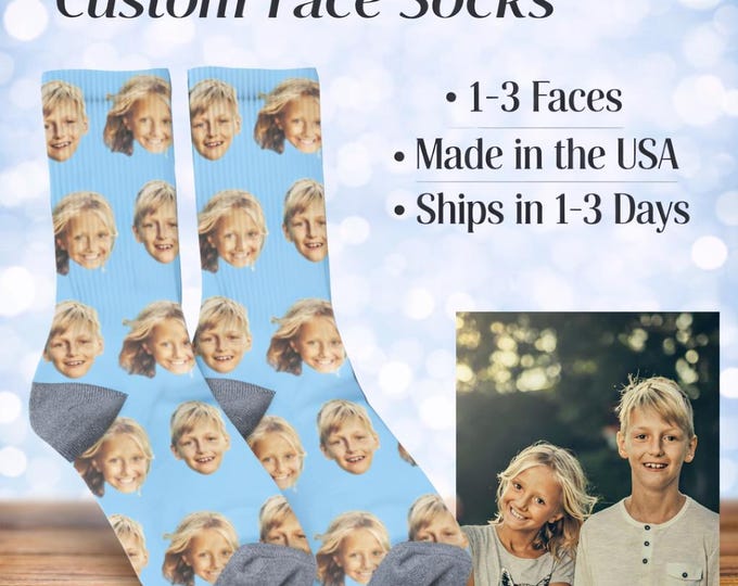 Funny Custom Face Socks, Personalized Photo Socks, Gag Gift