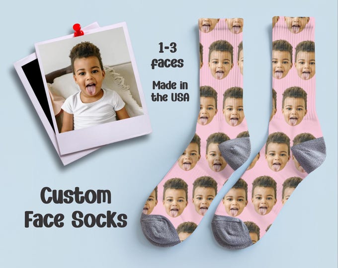Custom Face socks, Personalized Photo Socks, Funny Pet Socks, Custom Photo Socks, Photo Socks, Face On socks, Picture Socks, Custom Socks