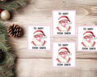 Christmas Stickers - From Santa Gift Labels, From Santa Gift Stickers, To From Labels, Christmas Gift Labels, From Santa Claus Personalized