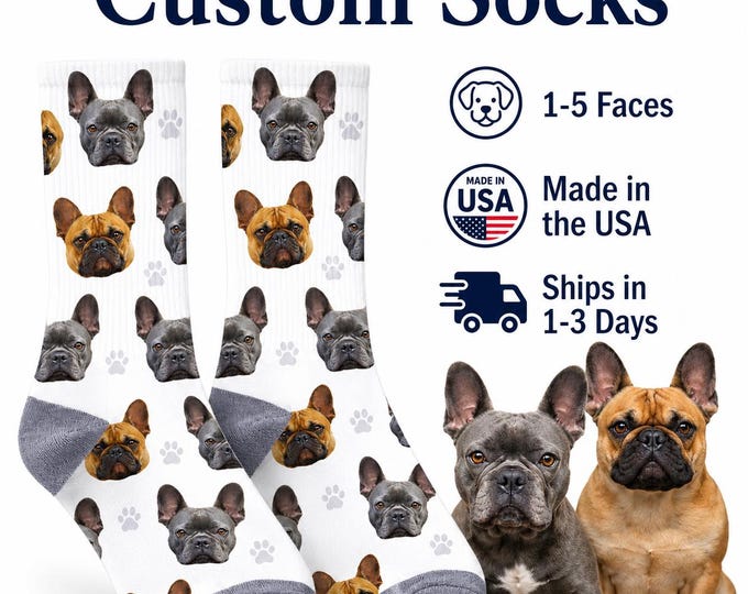 Custom Pet Photo Socks Personalized Pet Socks Custom Dog Socks Custom Cat Socks Fathers Day Gifts Cat Dad Gift Dog Dad Gifts Dog Face Sock