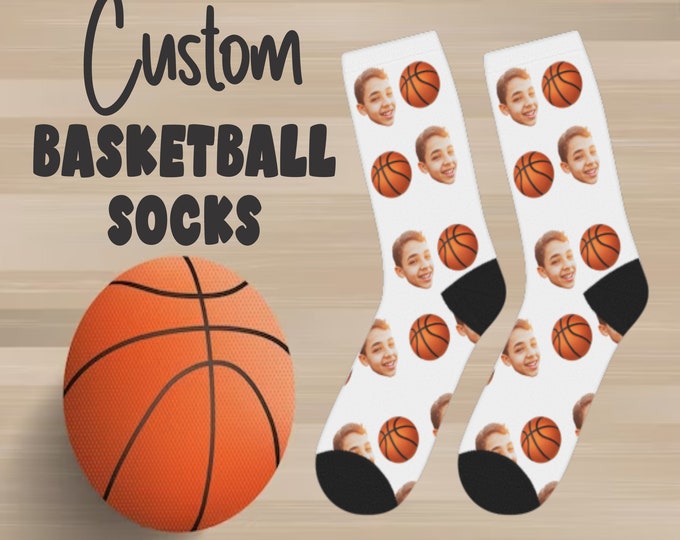 Custom Basketball socks, custom face socks, basketball socks, face socks, photo socks, custom socks, basketball, team socks, sports socks