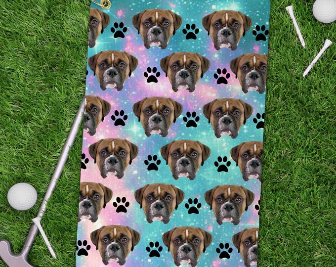 Custom Photo head Golf Towel, Pet Photo Head Golf Towels for Men/Women, Unique Gifts, Golf Towel, custom Golf Towel, Dog Golf Towel