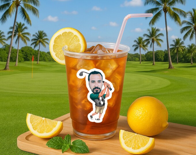 Golf Face Custom Plastic Party Cups Personalized Party Cups Personalized Funny Golf Birthday Cups Golf Lover Cups Decorations for Party