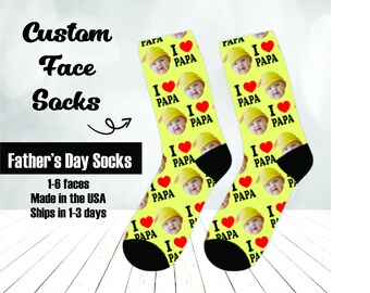 Father's Day socks, #1 Dad socks, Best Dad Ever, #1 Grandpa, Custom Face Socks, gift for dad, photo socks, i love dad,father's day gift,papa