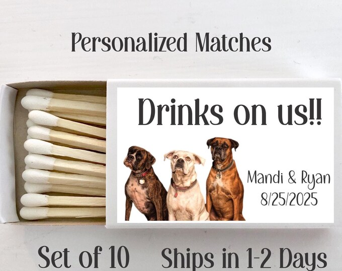 Custom Wedding Matchbooks Personalized The Perfect Match Favors Unique Guest Gifts for Bridal Shower Engagement or Anniversary