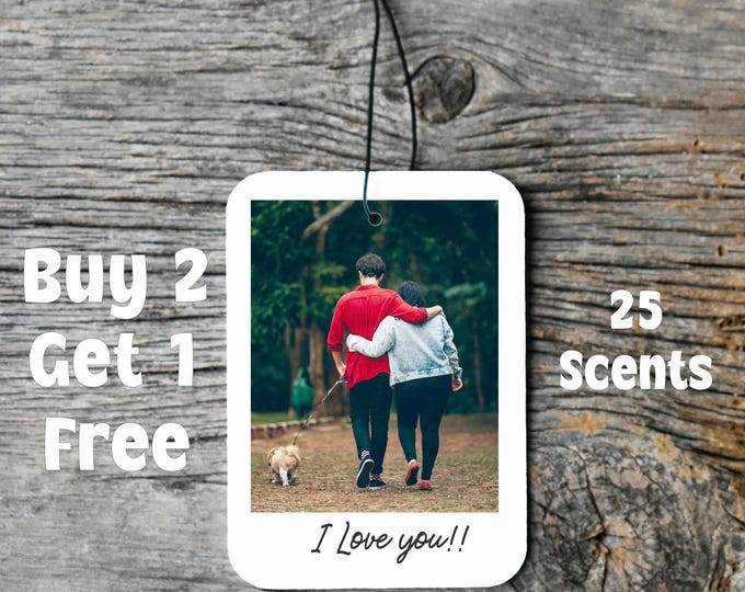 Custom Car Air Freshener from Photo - Personalized Air Freshener Car Accessory for Man - Personalize Birthday Gift for Him & Dad