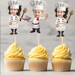 Custom Face Chef Cupcake Toppers – Personalized Chef Party Decorations ...