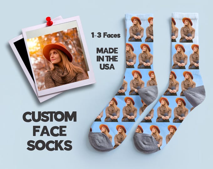 Custom Socks, Pet Face Socks, Custom Face Socks, Face Socks