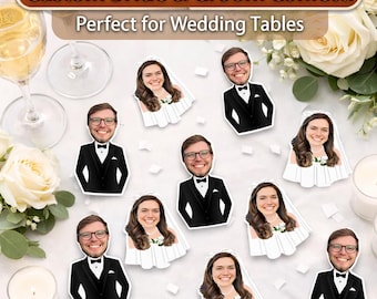 Custom Photo Confetti Wedding Confetti Custom Head Confetti Bride Groom Confetti Couple Confetti Wedding Table Scatter Ships 1-2 Days