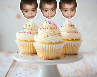 Custom Face Cupcake Toppers: Personalized Photo Party Decoration