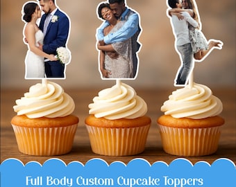 Custom Face Cupcake Toppers: Personalized Birthday Party Decoration (Digital Option Available