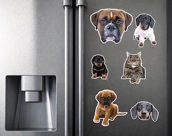 Custom Photo Fridge Magnet: Personalized Pet or Family Keepsake