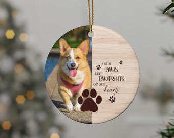 Personalized Pet Sympathy Gift, Christmas Photo Ornament,  Personalized Christmas Ornament, Dog Memorial
