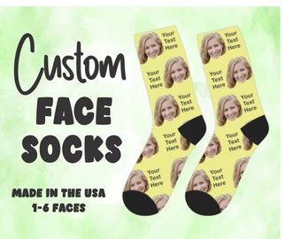 Custom socks, custom face socks, face socks, photo socks, custom socks ,personalized socks , custom photo socks, socks with text, Dad Socks