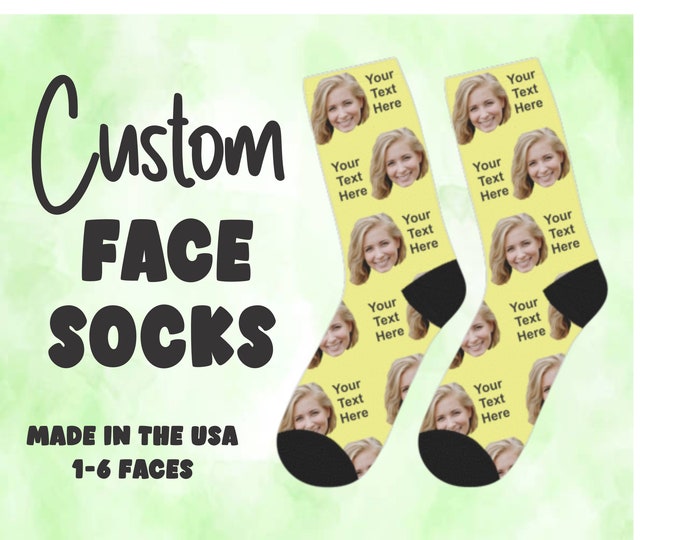 Custom socks, custom face socks, face socks, photo socks, custom socks ,personalized socks , custom photo socks, socks with text, Dad Socks
