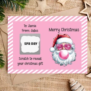 Biglietto di Natale gratta e vinci personalizzato Biglietto gratta e vinci personalizzato, biglietto di Natale a sorpresa, biglietto di Natale gratta e vinci, biglietto personalizzato