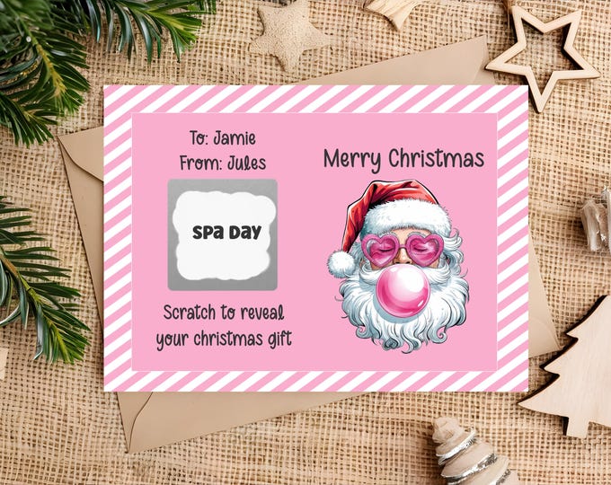Custom Scratch Off Christmas Ticket Card Personalized Scratch Off Ticket, Surprise Christmas Ticket, Christmas Scratch Off Card, Custom Card