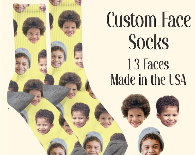 Personalized socks with faces  custom photo gift for him or her funny gag socks for birthday Christmas anniversary or special occasion
