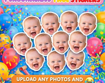 Custom Face Confetti Personalized Photo Cutouts Custom Head Cutout Funny Party Confetti Bachelorette Birthday Wedding Face Stickers